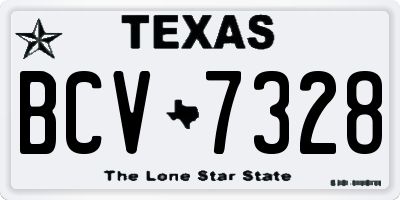 TX license plate BCV7328