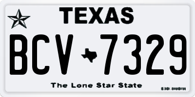 TX license plate BCV7329