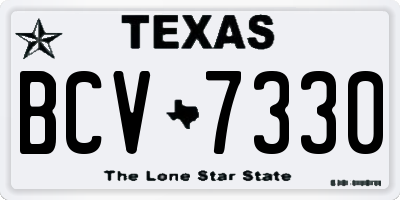 TX license plate BCV7330