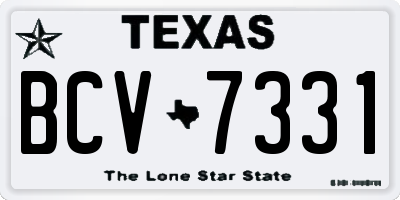 TX license plate BCV7331