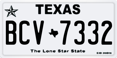 TX license plate BCV7332