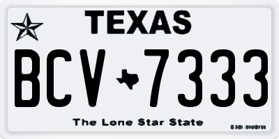 TX license plate BCV7333