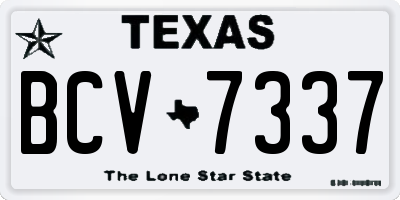 TX license plate BCV7337