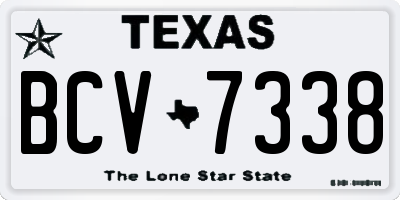 TX license plate BCV7338