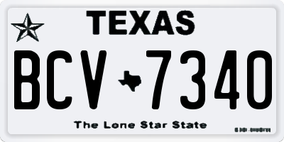 TX license plate BCV7340
