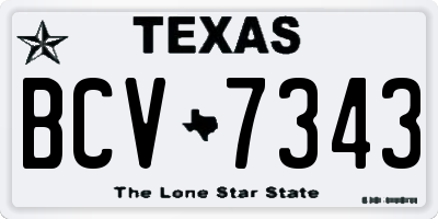 TX license plate BCV7343