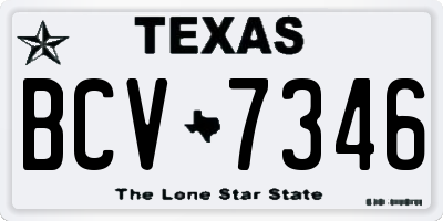 TX license plate BCV7346