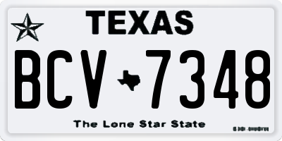 TX license plate BCV7348