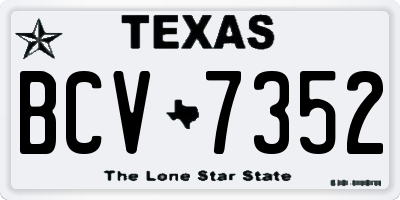 TX license plate BCV7352