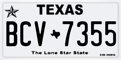 TX license plate BCV7355
