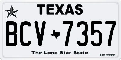 TX license plate BCV7357