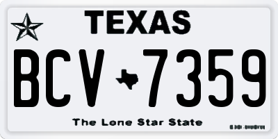 TX license plate BCV7359