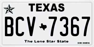 TX license plate BCV7367