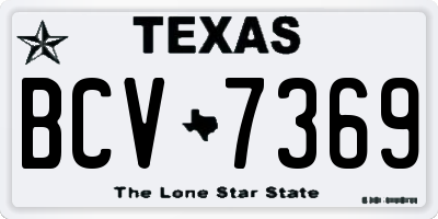 TX license plate BCV7369