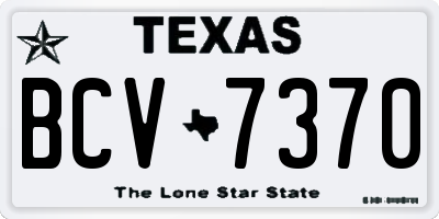 TX license plate BCV7370