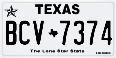 TX license plate BCV7374