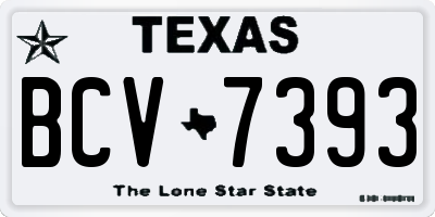TX license plate BCV7393