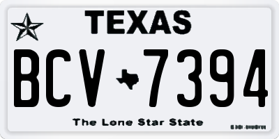 TX license plate BCV7394