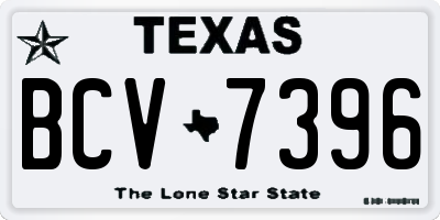 TX license plate BCV7396