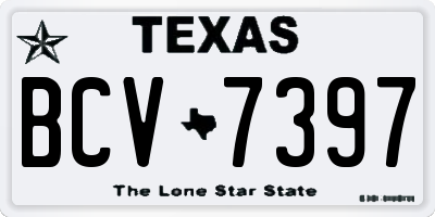 TX license plate BCV7397