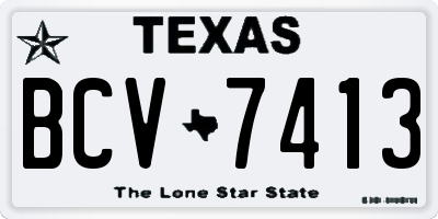 TX license plate BCV7413