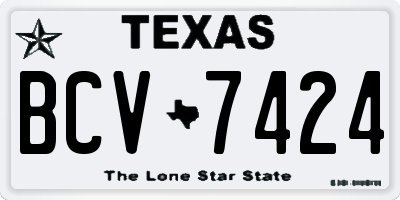 TX license plate BCV7424