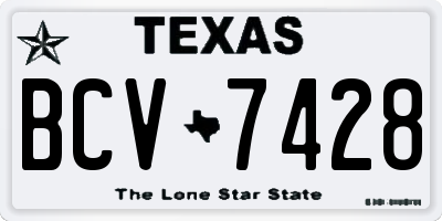 TX license plate BCV7428