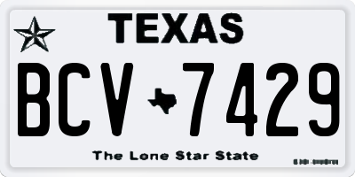 TX license plate BCV7429