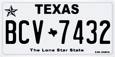 TX license plate BCV7432