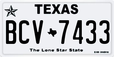 TX license plate BCV7433