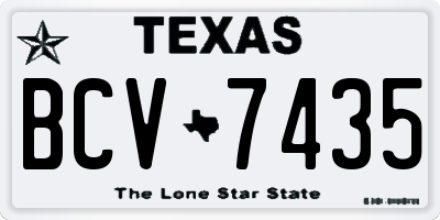 TX license plate BCV7435