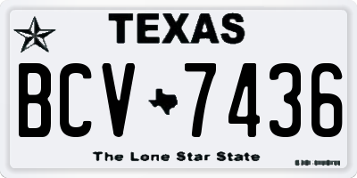 TX license plate BCV7436