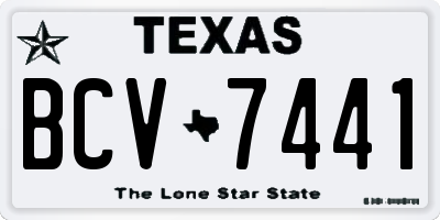 TX license plate BCV7441