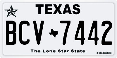 TX license plate BCV7442