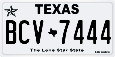 TX license plate BCV7444