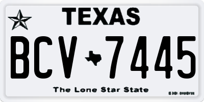 TX license plate BCV7445