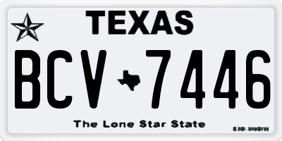 TX license plate BCV7446