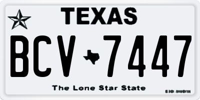 TX license plate BCV7447