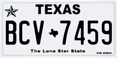 TX license plate BCV7459