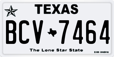 TX license plate BCV7464