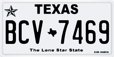 TX license plate BCV7469