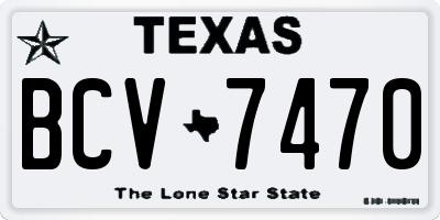 TX license plate BCV7470