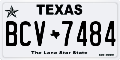 TX license plate BCV7484