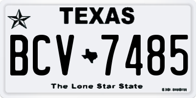 TX license plate BCV7485