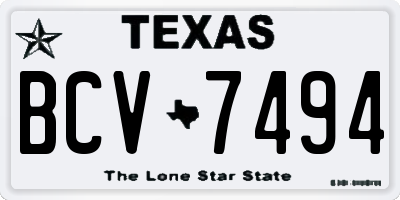 TX license plate BCV7494