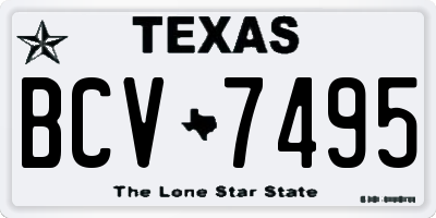 TX license plate BCV7495