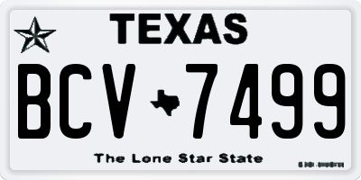 TX license plate BCV7499