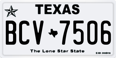 TX license plate BCV7506