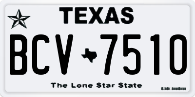TX license plate BCV7510