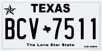 TX license plate BCV7511